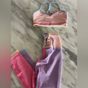 Love Shack Fancy x Beach riot workout set -size small